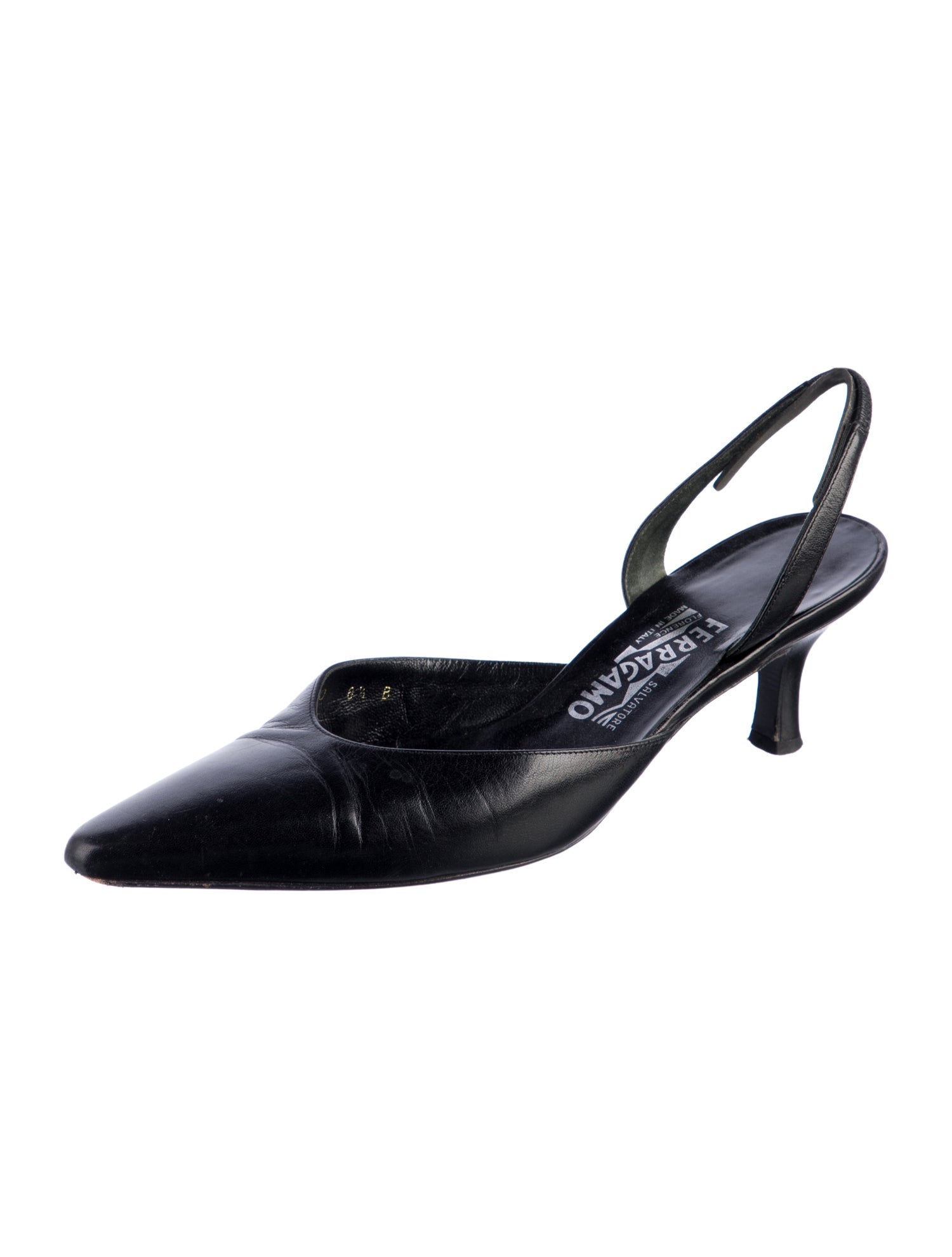 Salvatore Ferragamo Leather Slingback Pumps