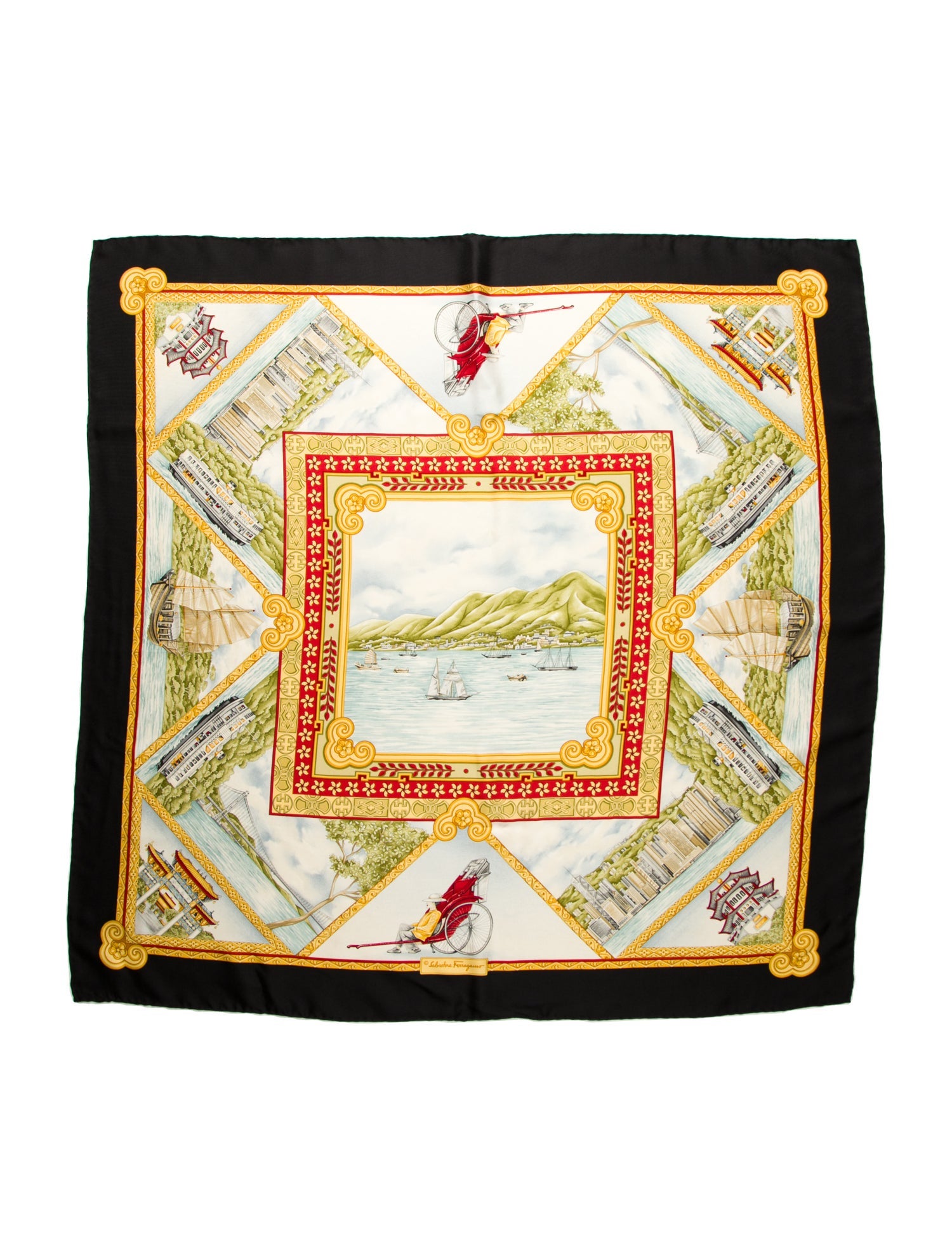 Salvatore Ferragamo Silk Printed Scarf