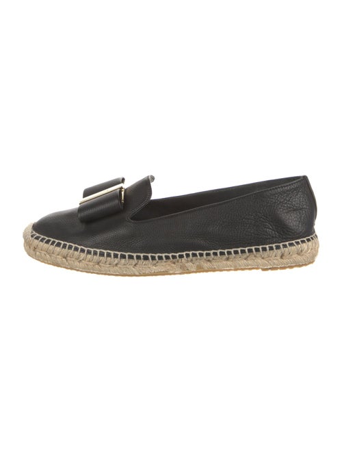 Salvatore Ferragamo Vara Bow Accent Leather Espadrilles
