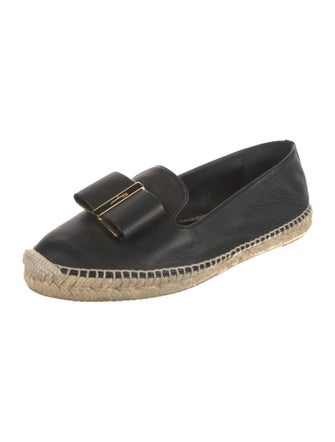 Salvatore Ferragamo Vara Bow Accent Leather Espadrilles