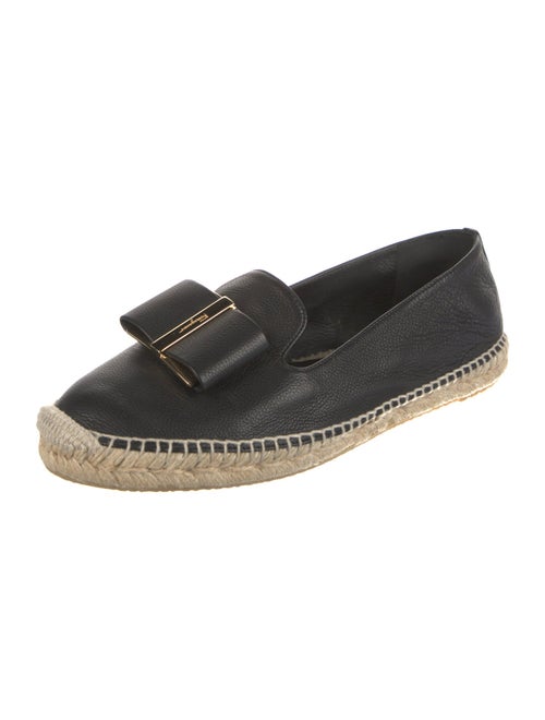 Salvatore Ferragamo Vara Bow Accent Leather Espadrilles