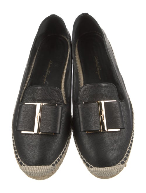Salvatore Ferragamo Vara Bow Accent Leather Espadrilles