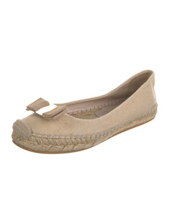 Salvatore Ferragamo Vara Bow Accent Canvas Espadrilles