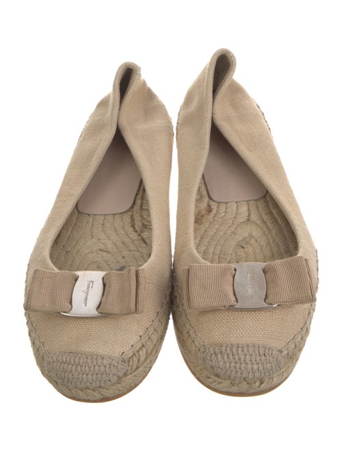 Salvatore Ferragamo Vara Bow Accent Canvas Espadrilles