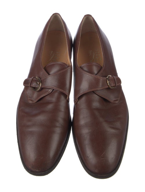 Salvatore Ferragamo Leather Monk Straps