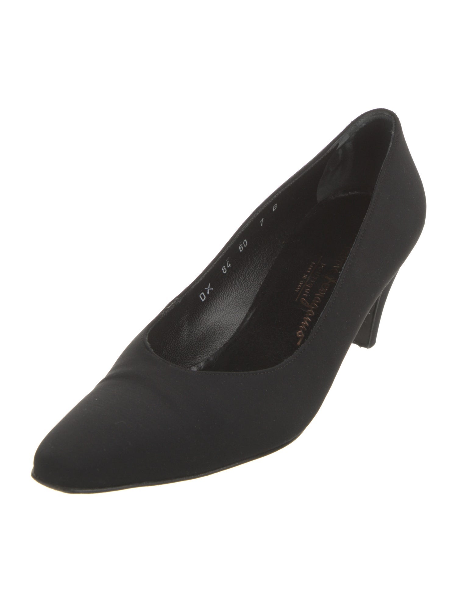 Salvatore Ferragamo Nylon Leather Trim Embellishment Pumps