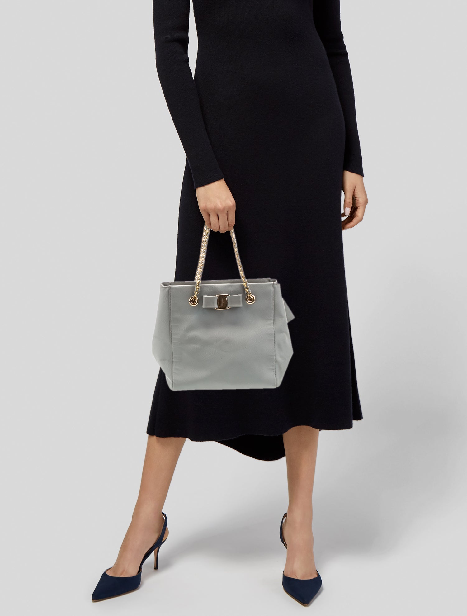 Salvatore Ferragamo Saffiano Leather Top Handle Bag