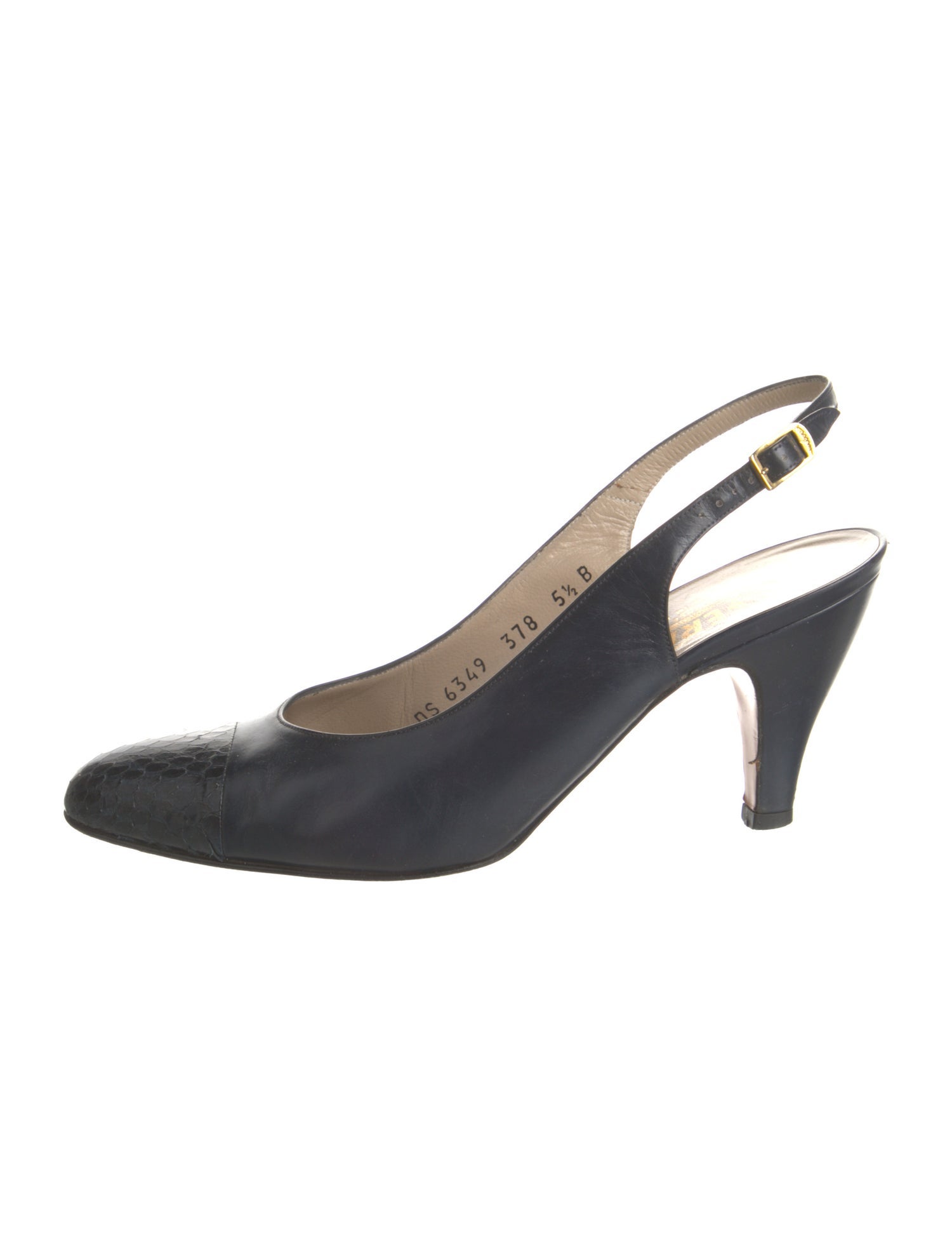 Salvatore Ferragamo Leather Slingback Pumps