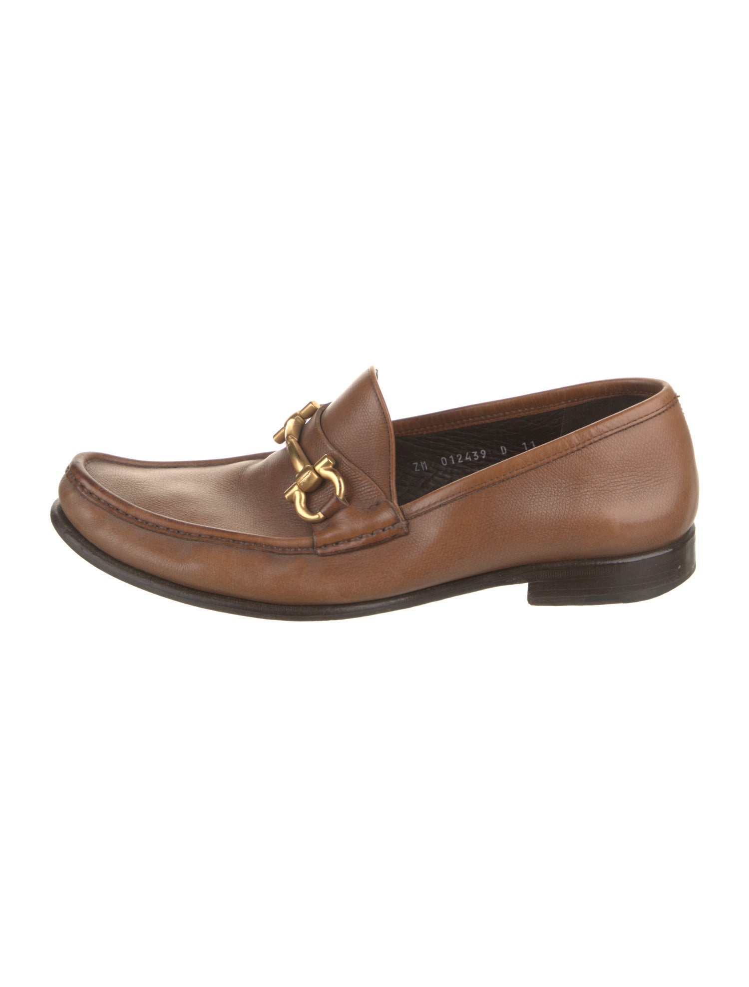 Salvatore Ferragamo Gancini Logo Leather Loafers