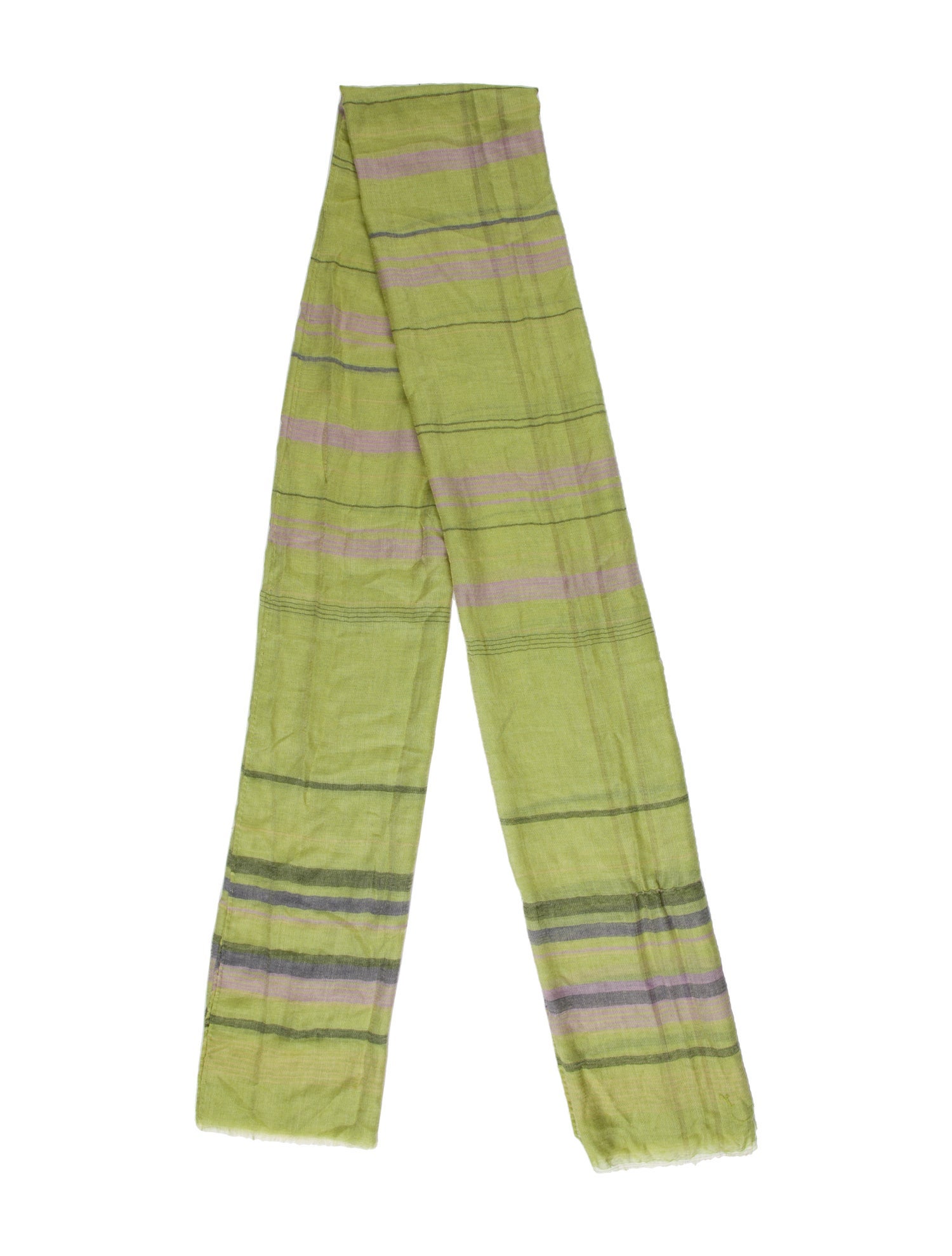 Salvatore Ferragamo Cashmere Striped Scarf