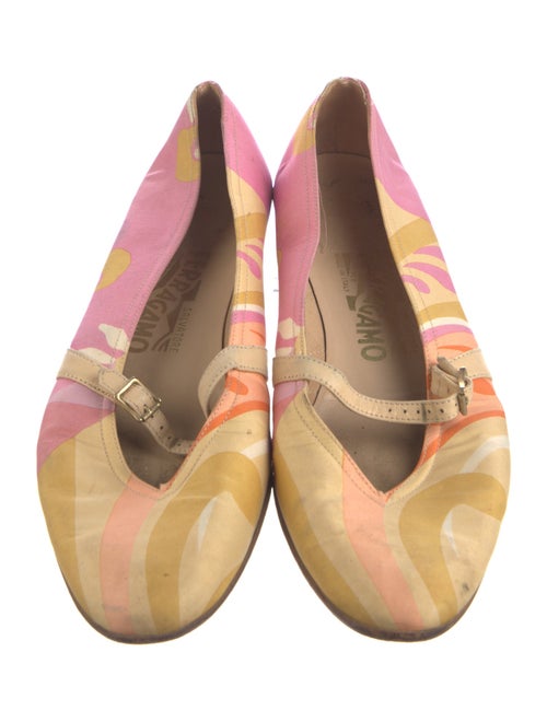 Salvatore Ferragamo Leather Printed Ballet Flats