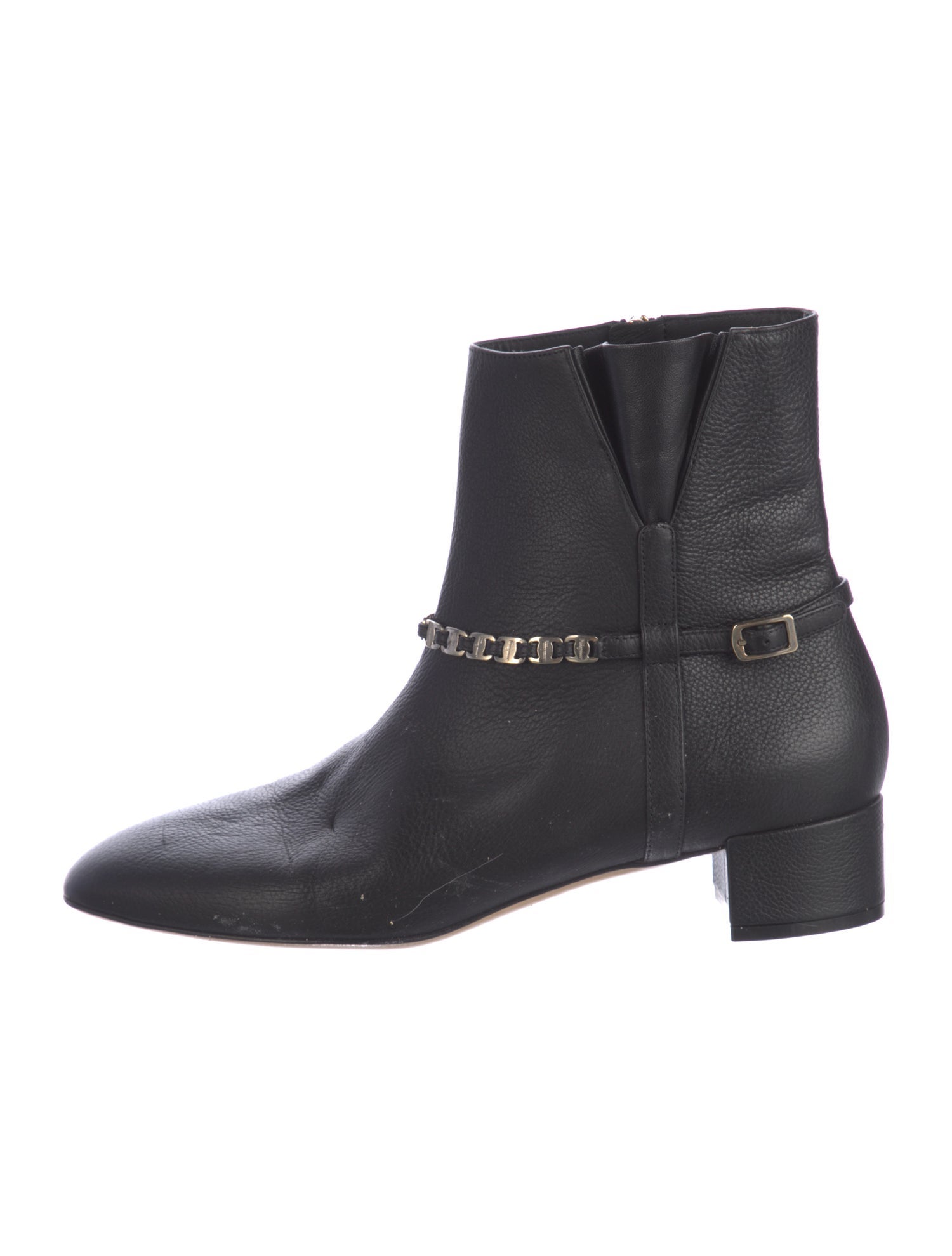 Salvatore Ferragamo Vara Bow Accent Leather Moto Boots