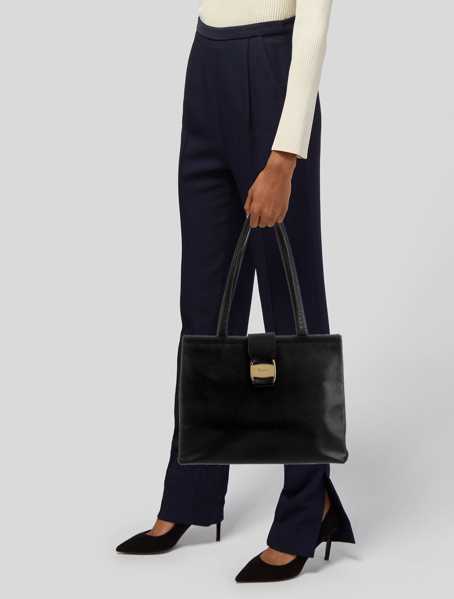 Salvatore Ferragamo Saffiano Leather Shoulder Bag