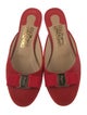 Salvatore Ferragamo Vara Bow Accent Suede Mules