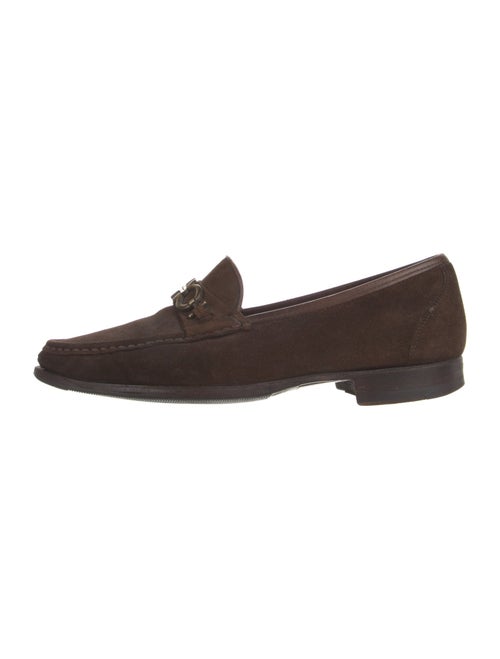Salvatore Ferragamo Gancini Logo Suede Loafers