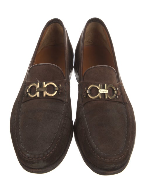 Salvatore Ferragamo Gancini Logo Suede Loafers