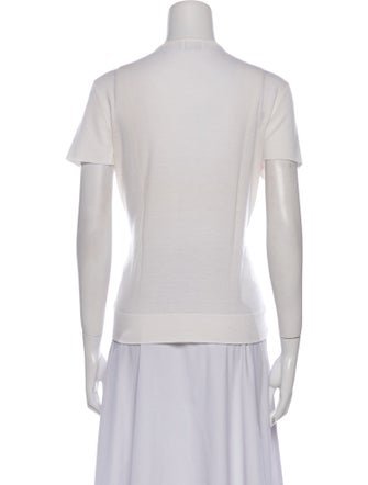 Salvatore Ferragamo Virgin Wool Floral Print T-Shirt