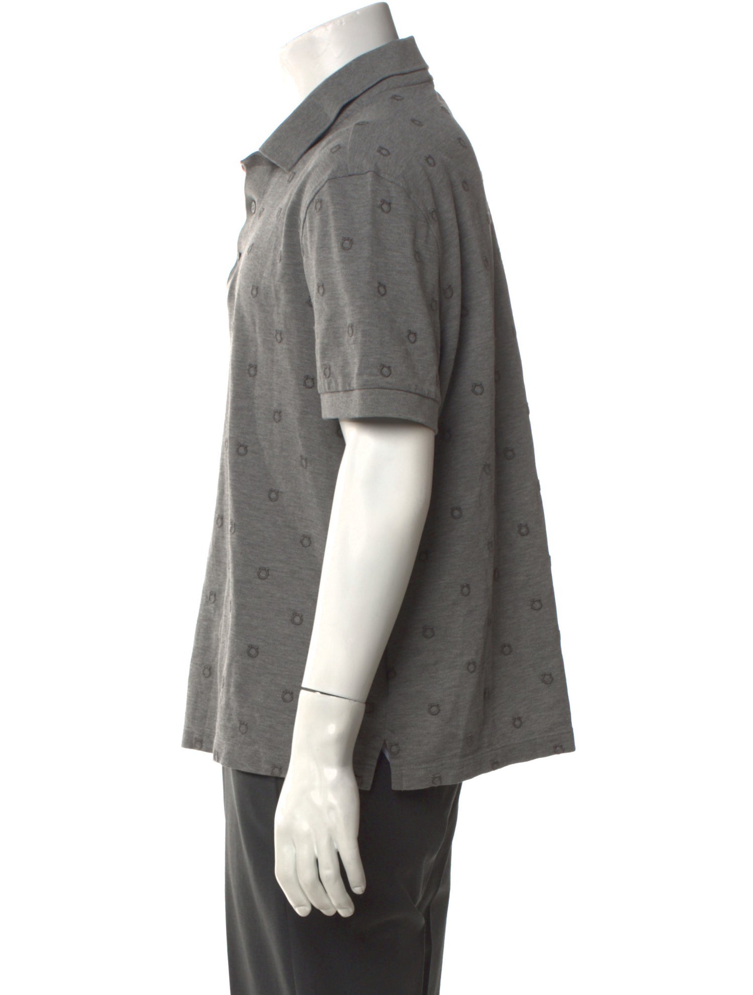 Salvatore Ferragamo Collar Short Sleeve Polo Shirt