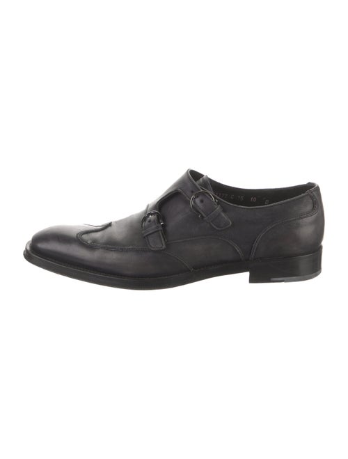 Salvatore Ferragamo Leather Monk Straps
