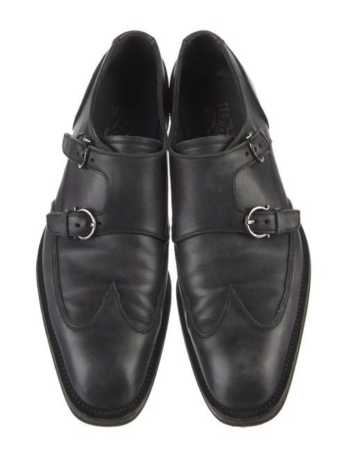 Salvatore Ferragamo Leather Monk Straps