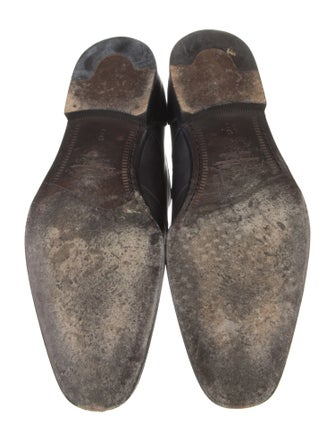 Salvatore Ferragamo Leather Monk Straps