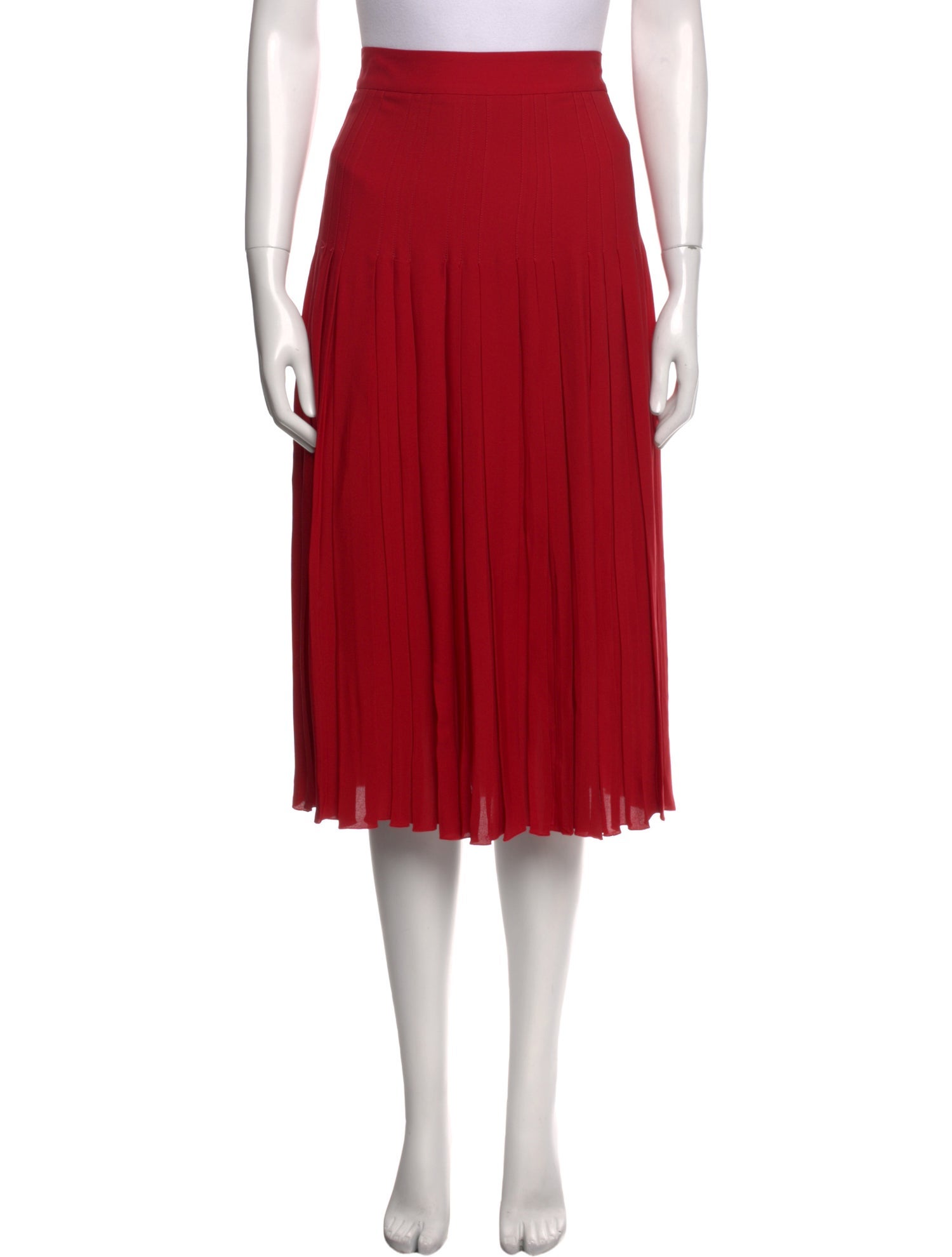 Salvatore Ferragamo Silk Midi Length Skirt