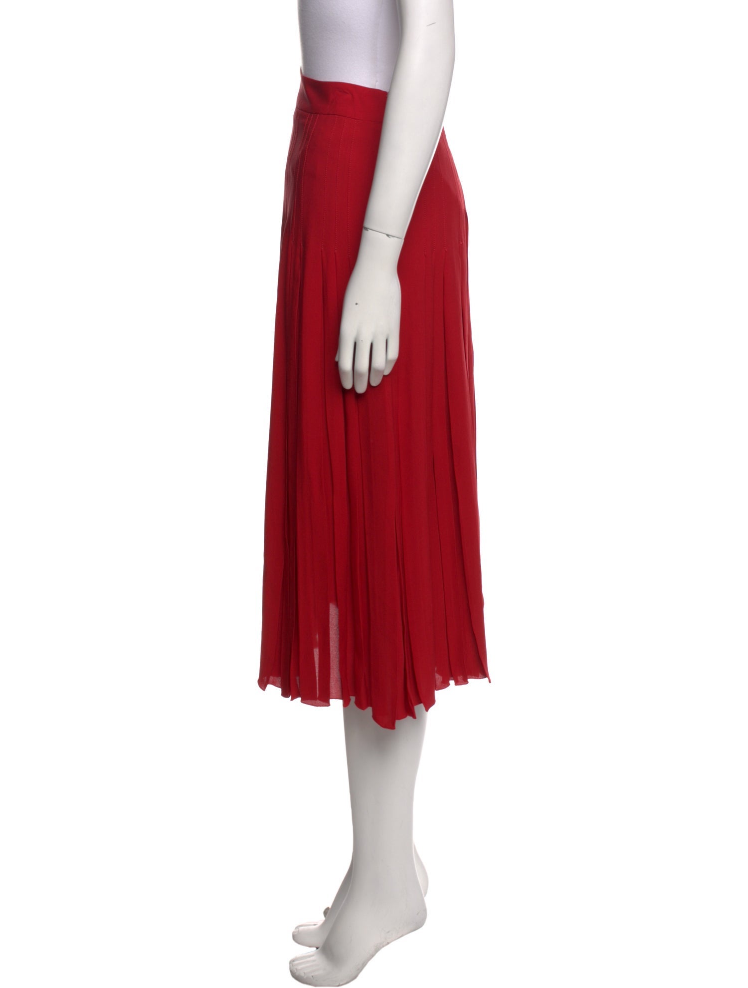 Salvatore Ferragamo Silk Midi Length Skirt