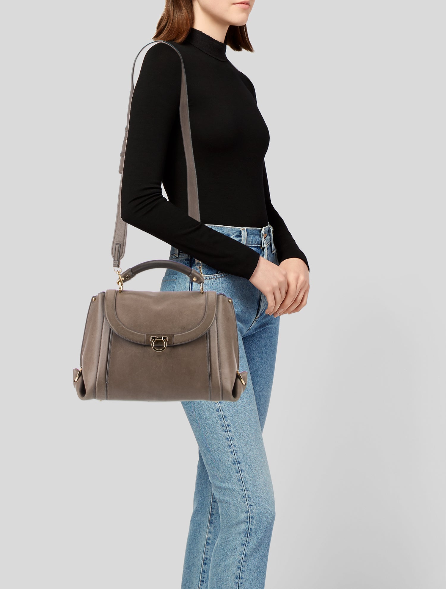 Salvatore Ferragamo Gancini Top Handle Bag