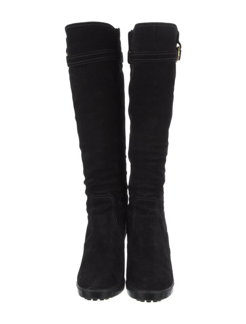 Salvatore Ferragamo Gancini Logo Suede Boots