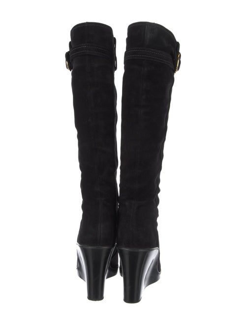 Salvatore Ferragamo Gancini Logo Suede Boots