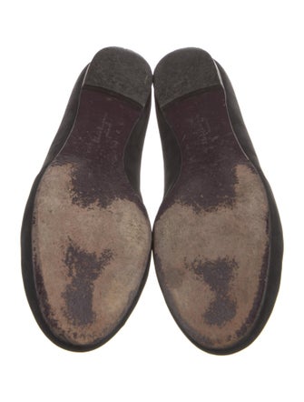 Salvatore Ferragamo Suede Chain-Link Accents Flats