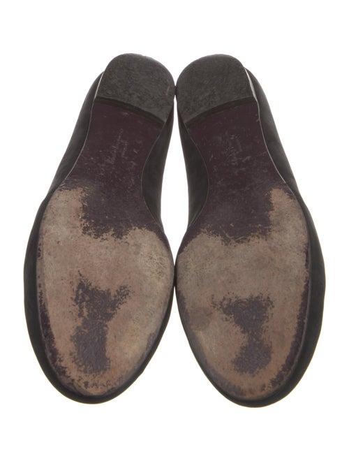 Salvatore Ferragamo Suede Chain-Link Accents Flats