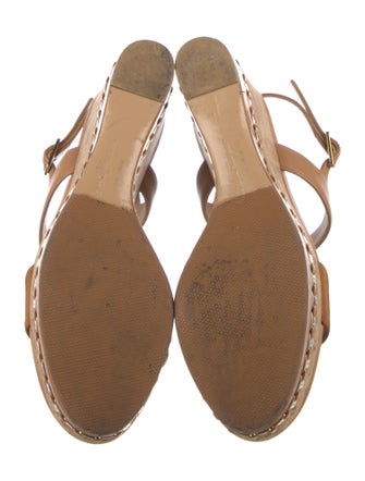 Salvatore Ferragamo Canvas Chain-Link Accents Sandals