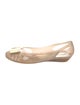 Salvatore Ferragamo Rubber Cutout Accent Ballet Flats