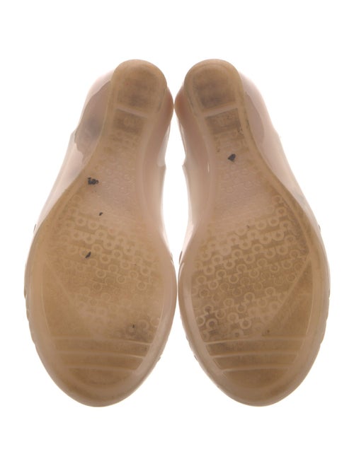 Salvatore Ferragamo Rubber Cutout Accent Ballet Flats