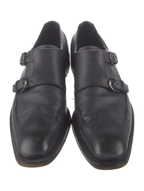 Salvatore Ferragamo Leather Monk Straps