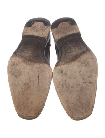 Salvatore Ferragamo Leather Monk Straps