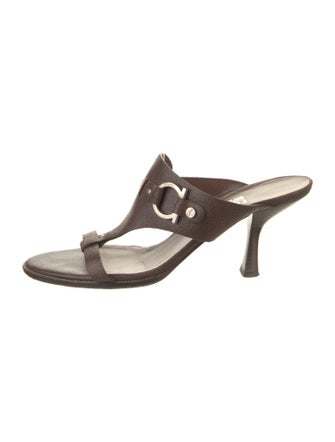 Salvatore Ferragamo Leather Slides