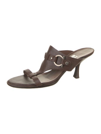 Salvatore Ferragamo Leather Slides