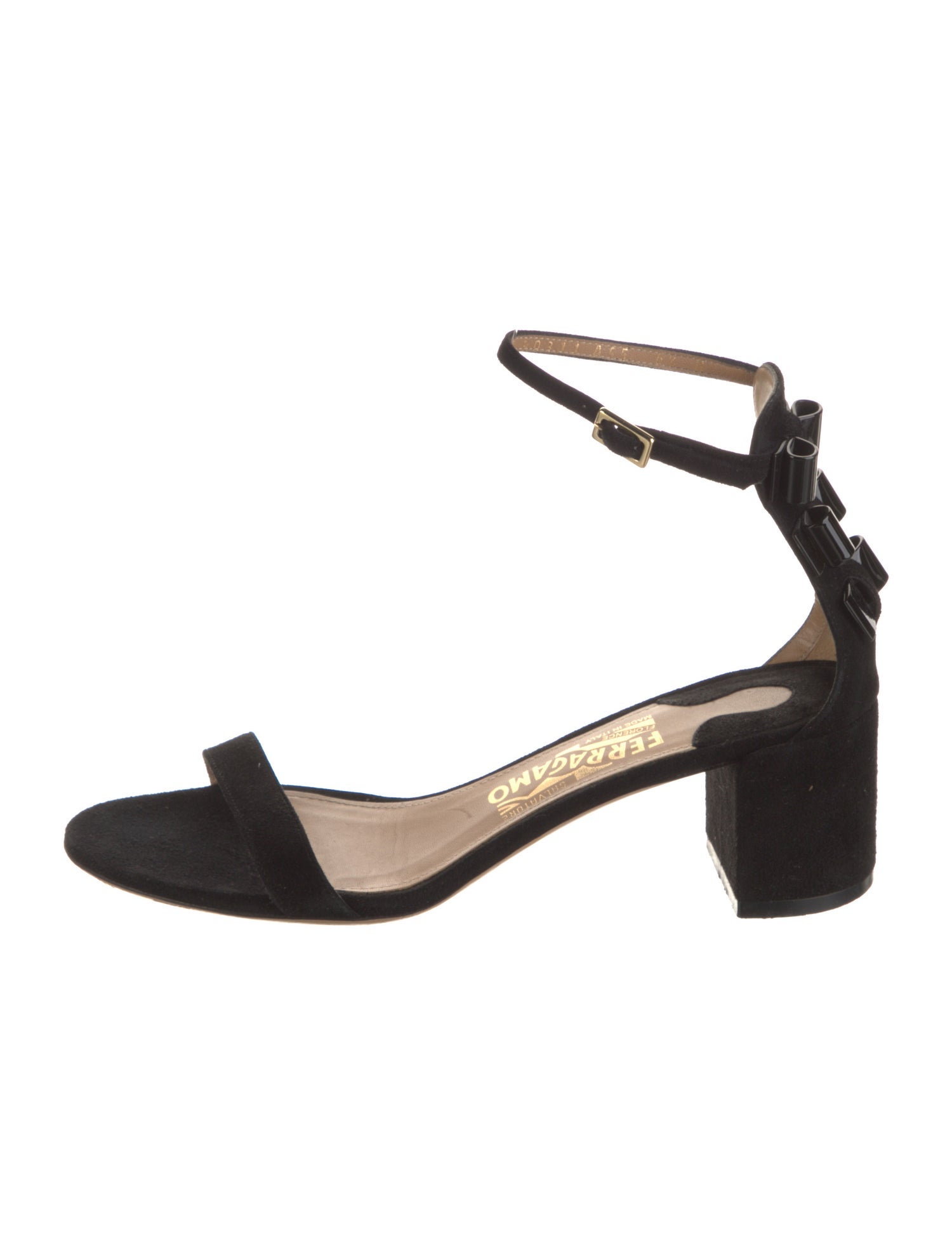 Salvatore Ferragamo Suede Bow Accents Sandals