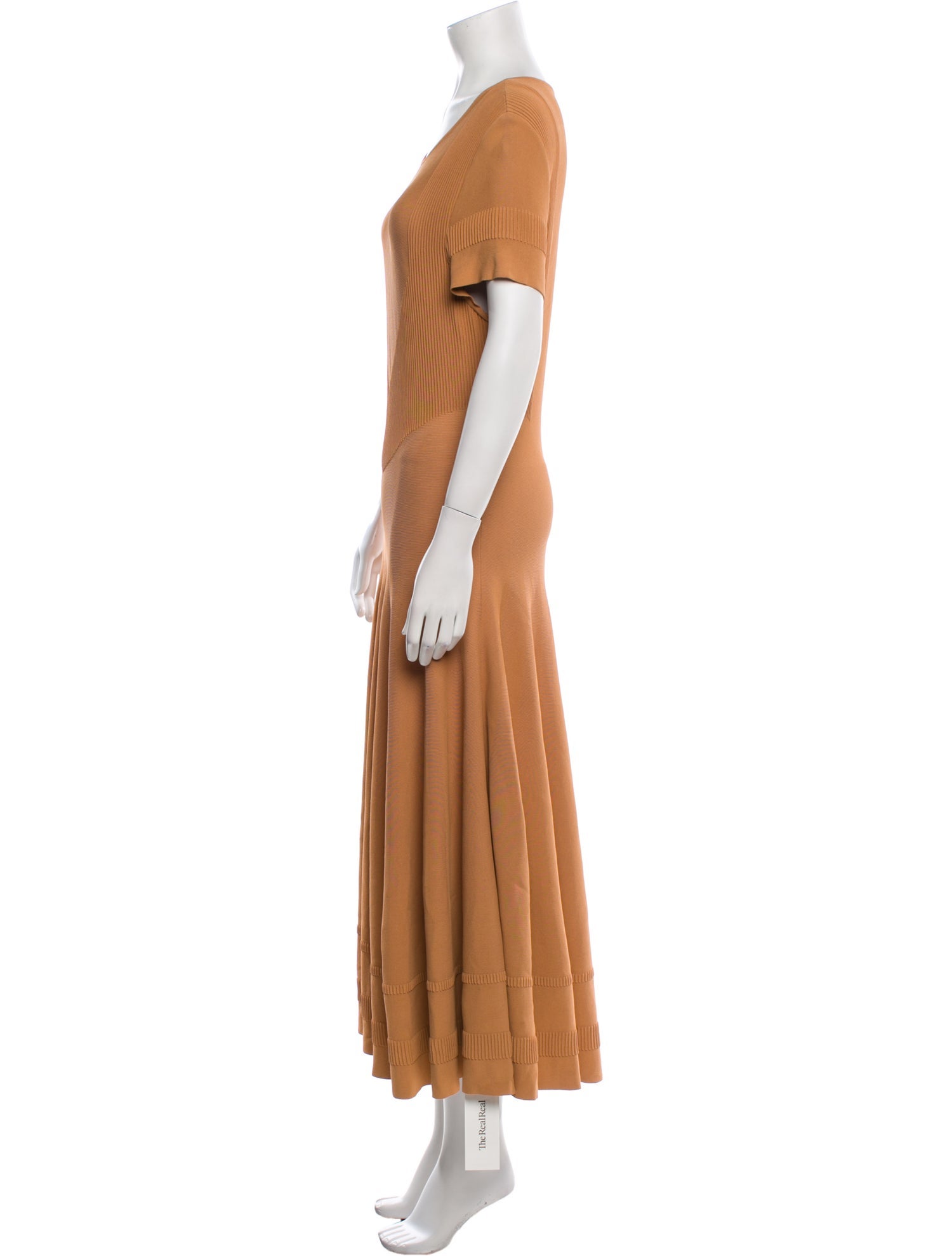 Salvatore Ferragamo Scoop Neck Midi Length Dress