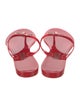 Salvatore Ferragamo Rubber Bow Accents Slides