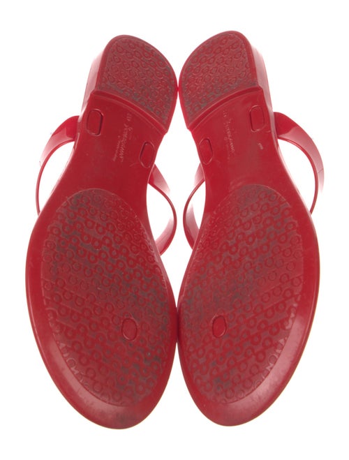 Salvatore Ferragamo Rubber Bow Accents Slides