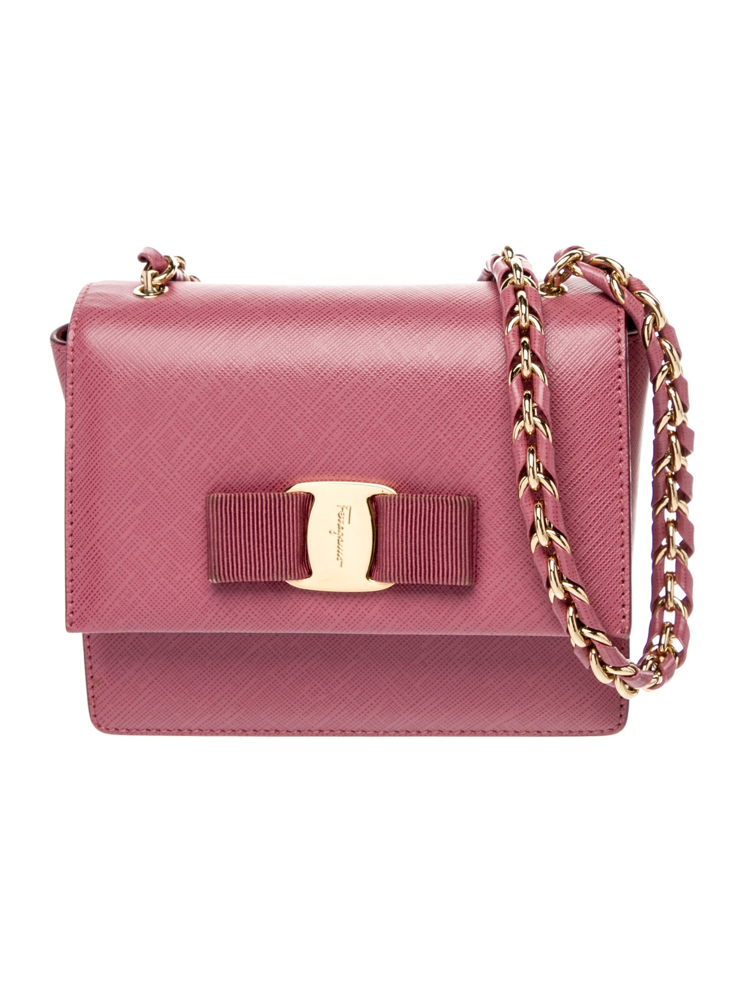 Salvatore Ferragamo Saffiano Leather Ginny Mini