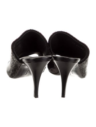 Salvatore Ferragamo Sequins Sequin Embellishments Slides