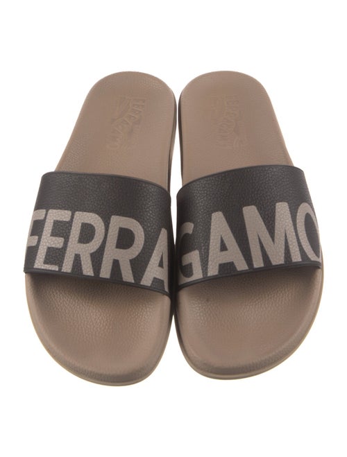 Salvatore Ferragamo Gancini Logo Rubber Slides
