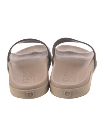 Salvatore Ferragamo Gancini Logo Rubber Slides