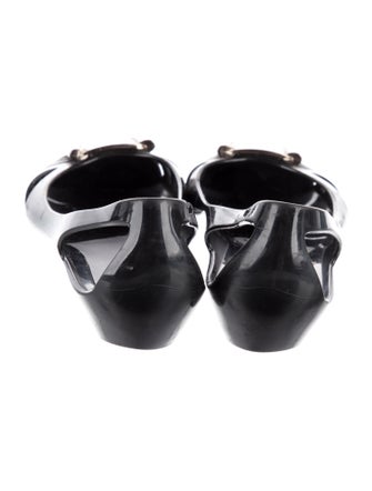 Salvatore Ferragamo Rubber Cutout Accent Ballet Flats