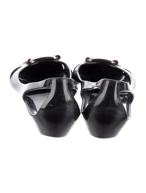 Salvatore Ferragamo Rubber Cutout Accent Ballet Flats