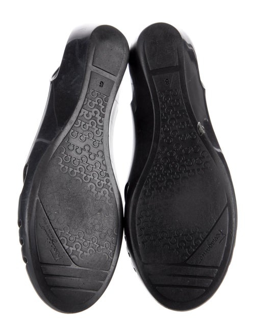 Salvatore Ferragamo Rubber Cutout Accent Ballet Flats